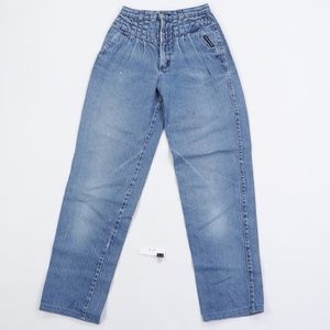70s Womens 7 Distressed High Waisted Mom Jeans